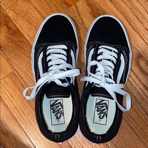 Old Skool Black Vans Size 7 Womens